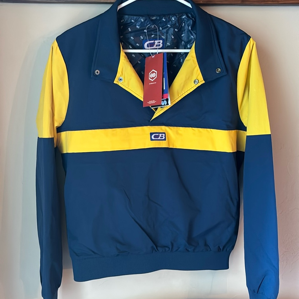 CBSports yellow and blue women’s 3 snap pullover. Size M. Never worn.
